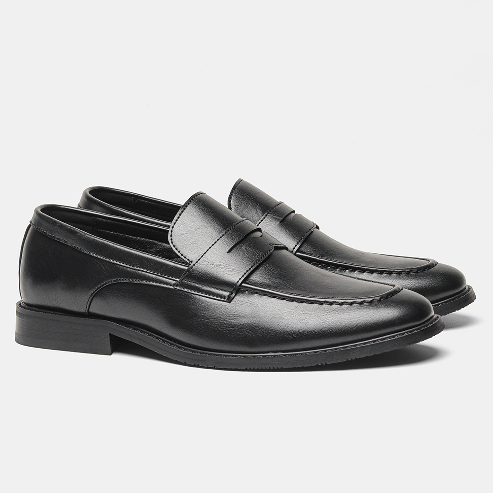 Men's Black Penny Loafers Clas - огляд і ціна Men Shoes For Office Work