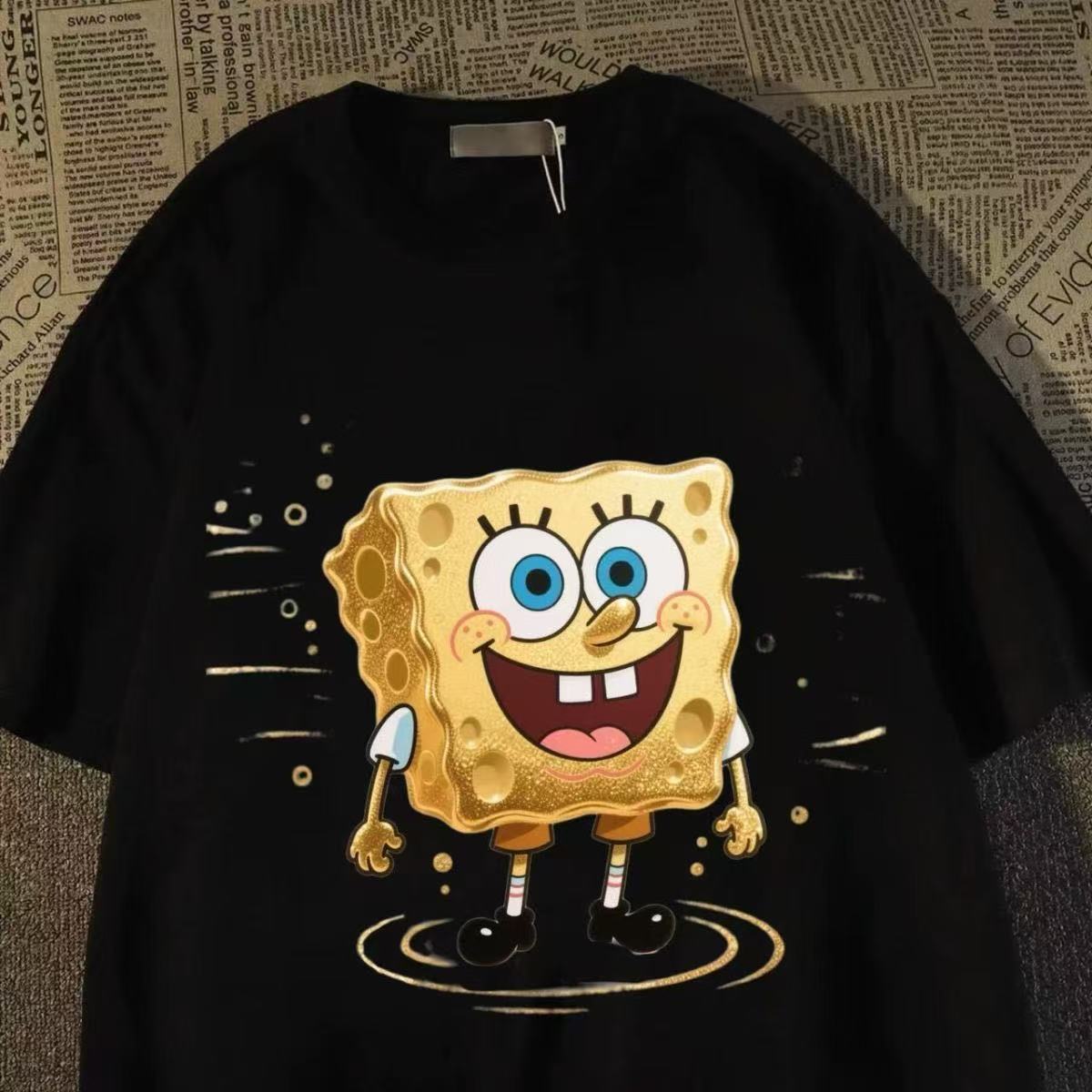 Vintage SpongeBob Print T‑Shir - огляд і ціна Men'S Shoes For Crews
