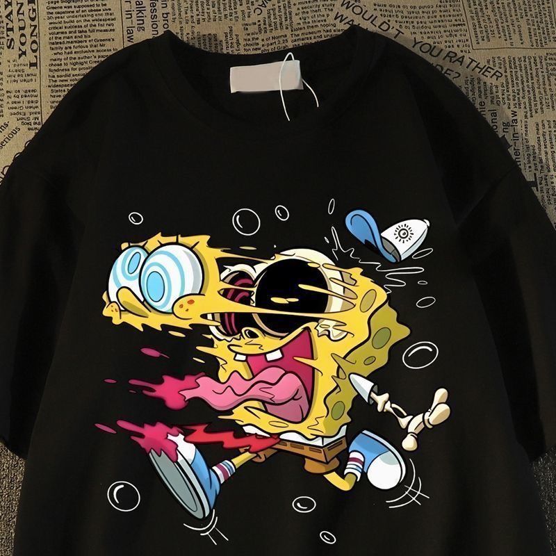 Vintage SpongeBob Print T‑Shir - огляд і ціна Men'S Shoes For Crews