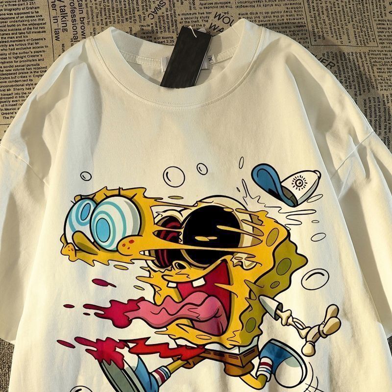 Vintage SpongeBob Print T‑Shir - огляд і ціна Men'S Shoes For Crews