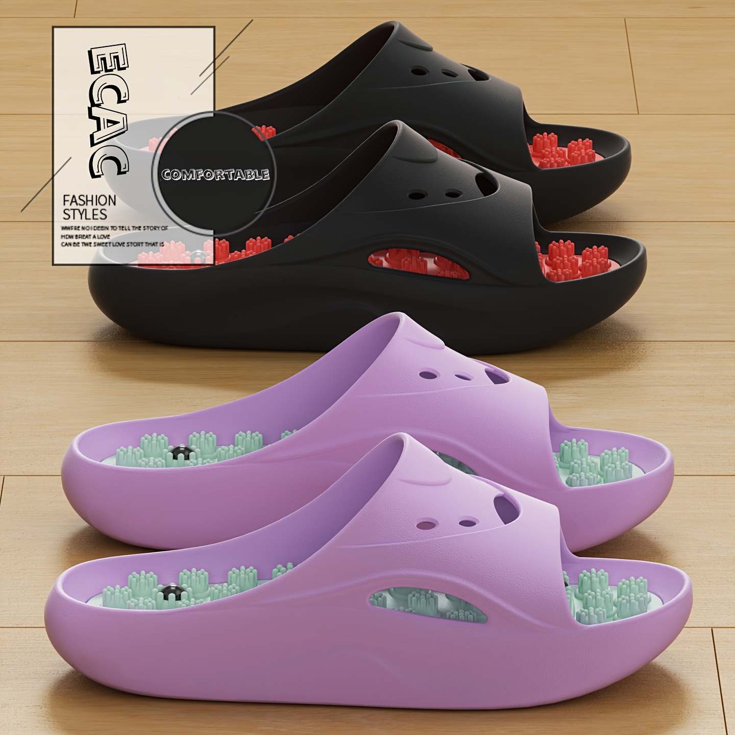 Women Men EVA Massage Slippers - огляд і ціна Men'S Shoes Cloud