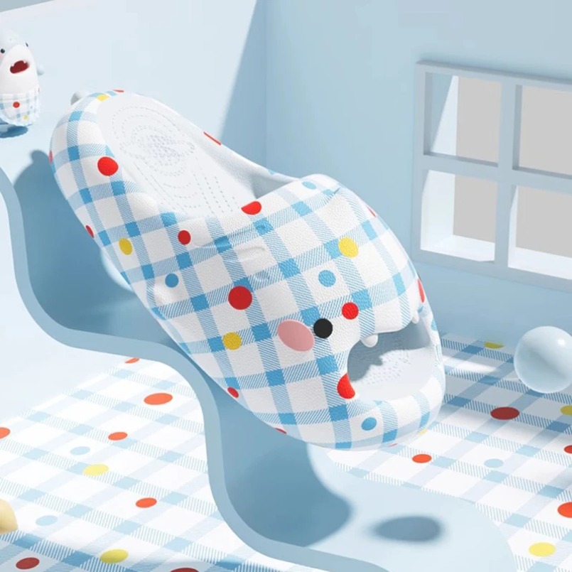 Shark Slippers Men Plaid Dot S - огляд і ціна Men'S Shoes Cloud