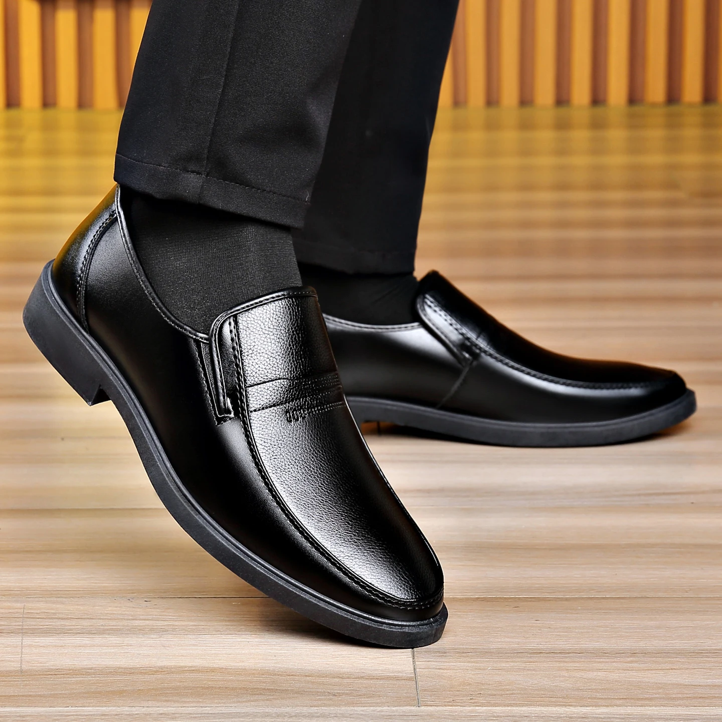 Men's Slip‑on Business Leather - огляд і ціна Men Shoes For Office Work