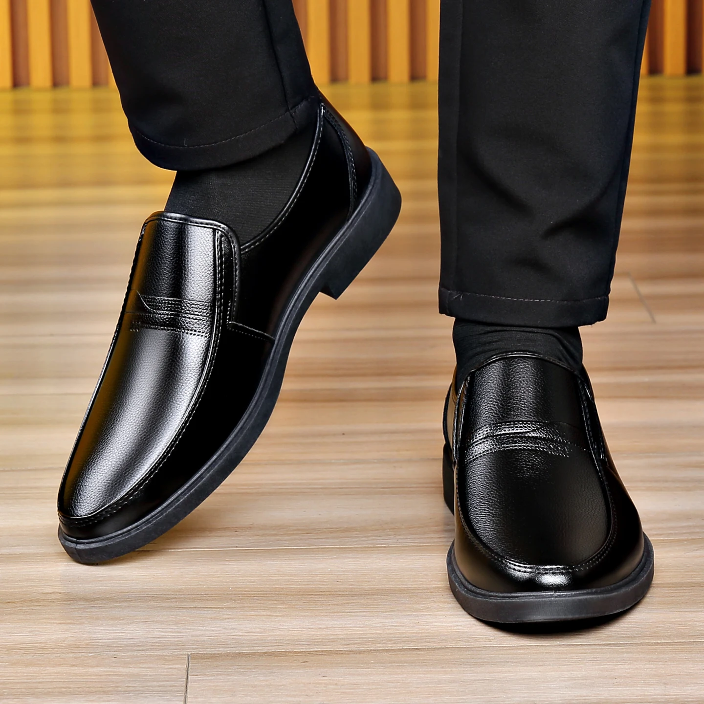 Men's Slip‑on Business Leather - огляд і ціна Men Shoes For Office Work