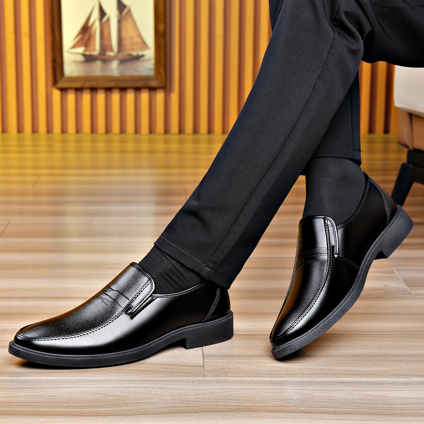 Men's Slip‑on Business Leather - огляд і ціна Men Shoes For Office Work