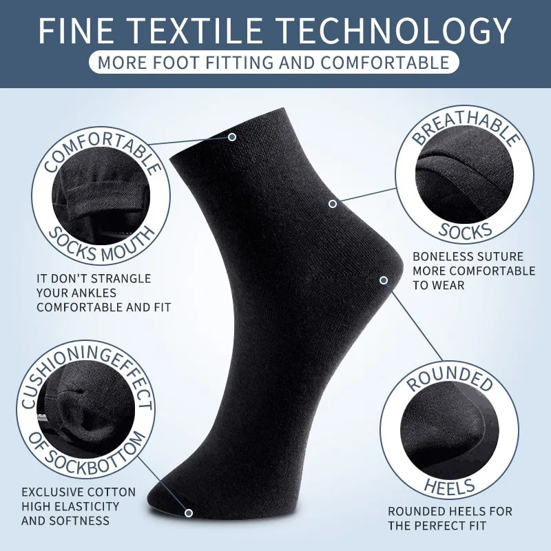 3 Pairs Black Men Socks Cotton - огляд і ціна Men'S Shoes For Crews