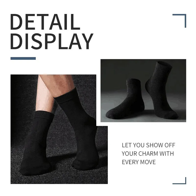 3 Pairs Black Men Socks Cotton - огляд і ціна Men'S Shoes For Crews