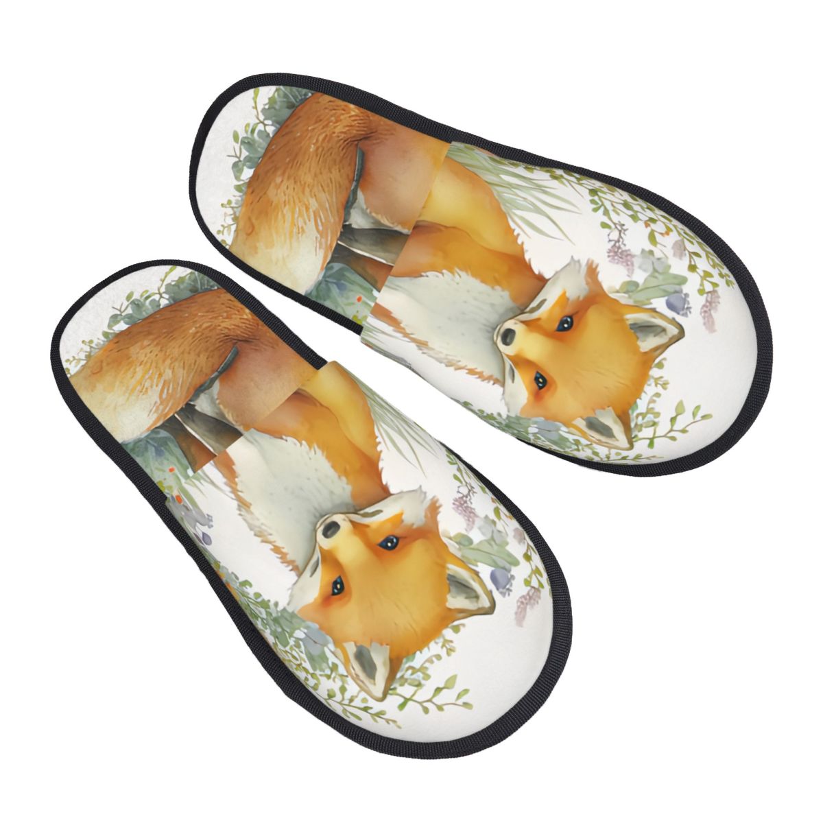 Plush Indoor Slippers Watercol - огляд і ціна Men Shoes Illustration