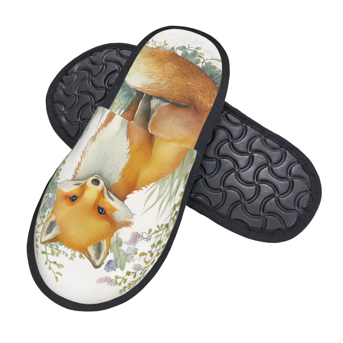 Plush Indoor Slippers Watercol - огляд і ціна Men Shoes Illustration