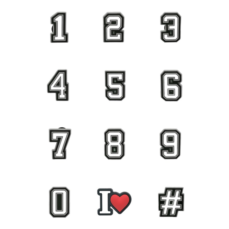 1pcs PVC Number Shoe Charms fo - огляд і ціна Men'S Shoes With Velcro