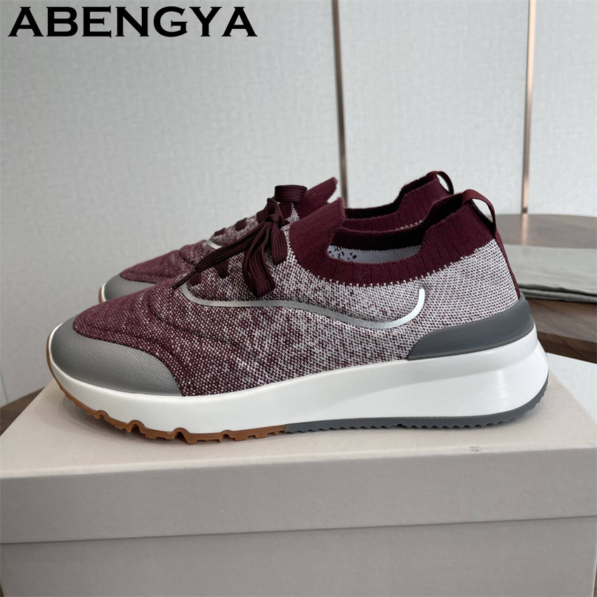 Men New Multicolour Knitted lo - огляд і ціна Men Shoes Trainers