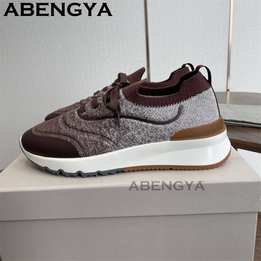 Men New Multicolour Knitted lo - огляд і ціна Men Shoes Trainers